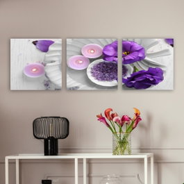 Wallity P853090 Conjunto de 3 Pinturas Decorativas en Lienzo Multicolor